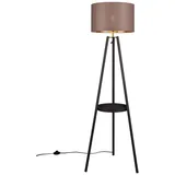 meineWunschleuchte Tripod Stehleuchte 152cm Taupe/Gold