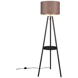 meineWunschleuchte Tripod Stehleuchte 152cm Taupe/Gold