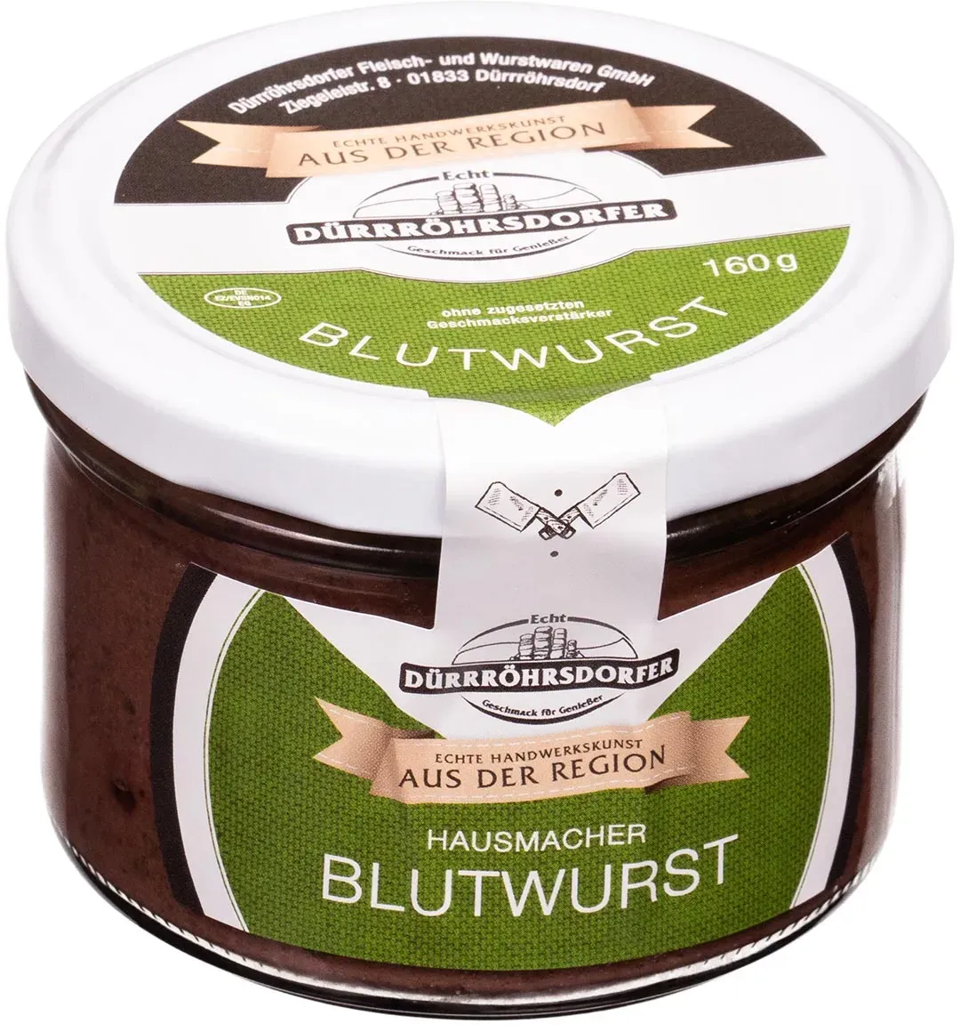 Hausmacher Blutwurst im Glas 160g – Dürrröhrsdorfer Premium Qualität