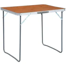 vidaXL Campingtisch Klappbar Braun