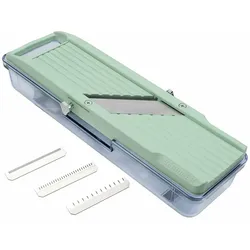 Benriner Mandoline / Gemüsehobel 64 mm Schnittbreite grün mit Auffangbehälter BN-3