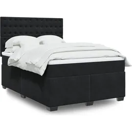 vidaXL Boxspringbett 140 x 200 cm Schwarz