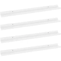 vidaXL Wandregal 80 x 9 x 3 cm Hochglanz-Weiß