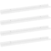 vidaXL Wandregal 80 x 9 x 3 cm Hochglanz-Weiß