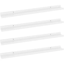 vidaXL Wandregal 80 x 9 x 3 cm Hochglanz-Weiß