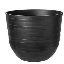 Elho Pflanztopf Fuente Rings 38cm Onyx Schwarz - UV & Frostfest
