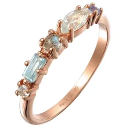 Elli PREMIUM Memoire Edelstein Klassik Ring 925 Silber Ringe   Damen 