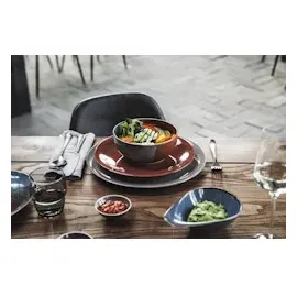 Kahla Homestyle Platte midi 27 cm siena red |Rote Servierplatte aus Porzellan
