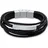 FAVS Armband Edelstahl Leder schwarz 88003861 Größe 18