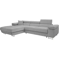 Mirjan24 Ecksofa Torezio Mini Cord mit Bettkasten, Einstellbare Kopfstützen, Bequeme Polsterung, Eckcouch mit Schlaffunktion für Wohnzimmer, L-Form Couch (Poso 110, Seite: Links)