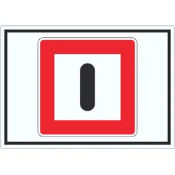 Gebot besondere Vorsicht walten zu lassen Aufkleber mit Symbol A6 (105x148mm)