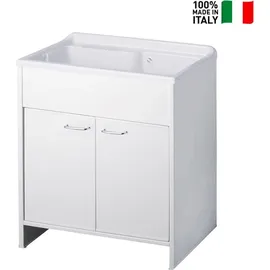 veriaffari.it Waschbecken mit Unterschrank 80 x 50 x 85 cm Weiß