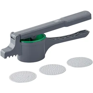 Chefkoch trifft Fackelmann Chefkoch Spätzlepresse für Kartoffeln, Spätzle, Spaghettieis & Co – Presse mit 3 Lochscheiben mit verschiedenen Stärken (2-3 mm) – Robust und ergonomisch