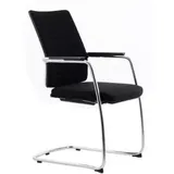 Köhl Besucherstuhl ANTEO ALU WAVE 5800 stapelbar, mit Armlehnen, Freischwinger, Stoff, schwarz