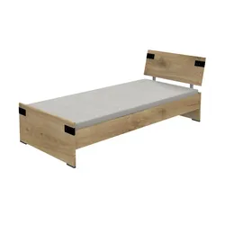 Futonbett  Louis , holzfarben , Maße (cm): B: 96 H: 85