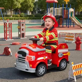 aiyaplay Kinder Elektroauto Feuerwehrauto rot (6v)