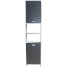 Hti-Living Thekla 39170 Badschrank 39,5 x 19,5 x 170 cm Grau/Weiß Spanplatte