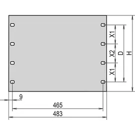 Schroff 19"-Blindblende 1 HE AL-eloxiert