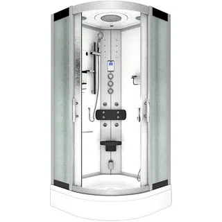 AcquaVapore Dampfdusche Duschtempel Sauna Dusche Duschkabine D46-50M3-EC 90x90 cm mit 2K Scheiben Versiegelung