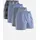 Danish Endurance American Boxers blau/gestreift 3XL 4er Pack