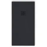 MIRLO Mineralguss Duschwanne Extra Flach Pure Anthrazit 80x130cm