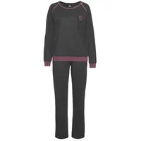 VIVANCE DREAMS Damen Pyjama anthrazit-meliert Gr.56/58