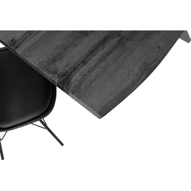 Sam Esstisch Baumkante Holz-Optik Grau 220 x 100 Spider-Gestell silber JOSY - Grau