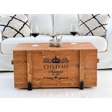 Truhe Couchtisch Holz massiv Wohnzimmertisch Truhentisch Kiste vintage shabby L
