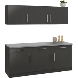 WIHO KÜCHEN Küchenzeile Cali 180 cm grau