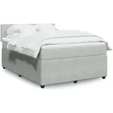 vidaXL Boxspringbett 180 x 200 cm Hellgrau