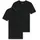 SCHIESSER Herren T-Shirt 2er Pack - 95/5 Organic Cotton Shirt Shirt, Schwarz L