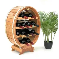 DanDiBo Ambiente DanDiBo Weinregal Weinfass für 12 Flaschen Natur