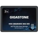 Gigastone NAS SSD 2TB SSD Festplatte TLC Hohe Dauerhaltbarkeit SSD für 24/7 Dauerbetrieb NAS-Systeme RAID 2,5 Zoll SATA III Internes Festkörper-Laufwerk SSD Caching