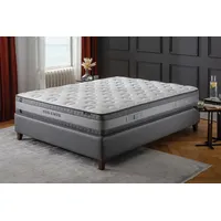 Yatas Bedding Cool&Wool – 200x200 cm Taschenfederkernmatratze, 28 cm Höhe, 5-Zonen, Zweiseitig mit Woolmark-Wolle & Copper Cool-Technologie, Oeko-Tex Zertifiziert, Atmungsaktiv & Temperaturregulierend