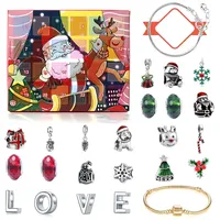 Adventskalender MäDchen, Adventskalender Teenager MäDchen, Adventskalender Schmuck MäDchen, Schmuck Adventskalender, Countdown-Zähler, 2 Armbänder 22 Perlen 24 Tage