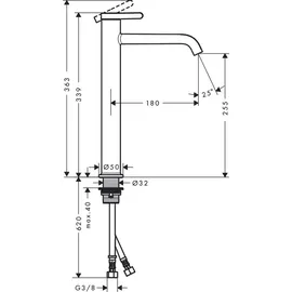 Hansgrohe Axor One Einhandmischer Polished Black Chrome
