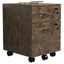 VCM Rollcontainer Beistellcontainer mit zwei Schubladen Maße ca. H. 55 x B. 40 x T. 44 cm Bürocontainer abschließbar - Baula M