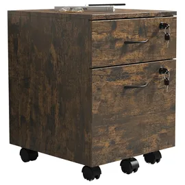 VCM Rollcontainer Beistellcontainer mit zwei Schubladen Maße ca. H. 55 x B. 40 x T. 44 cm Bürocontainer abschließbar - Baula M