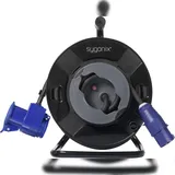 Sygonix SY-6684366 Kabeltrommel 25m Schwarz CEE-Cara-Stecker