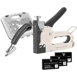 STAHLWERK Handtacker Set mit Tacker Klammerentferner + 1500 Klammern und Nägel