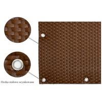 Progresja Polyrattan Balkonsichtschutz mit Metallösen - Honig 0,9m x 5m