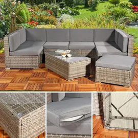 MuCoLa Lounge-Set grau/grau