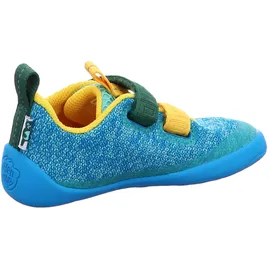 Affenzahn Halbschuh Knit Happy Kreativ Bär für Kinder, blau, Größe 33 EU