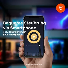 B.K.Licht - 2er Set Smart Home LED Lampe GU10 smart via App- und Sprachsteuerung, warmweiße Lichtfarbe, 5,5 Watt, 350 Lumen, LED Glühbirne, Leuchtmittel, Birne, Glühlampen, 5x5,6 cm, Weiß