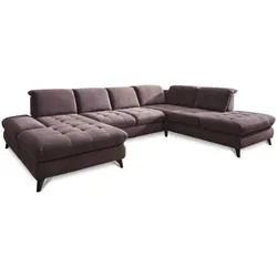 Wohnlandschaft Trento Stoff Violett Aubergine