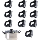Vastsea 10 Stücke Kurzer Seitengriff, Kurzer Topfgriff, Universal Topfgriff, für Kochtöpfe, Seitengriffe, Ersatz-Aluminium-Schnellkochtopfgriffe für Schnellkochtöpfe, Einloch-Topfgriffe
