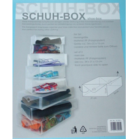 2er Set Schuhbox transparent Stiefel Aufbewahrungsbox Schuhkasten Schuhschachtel