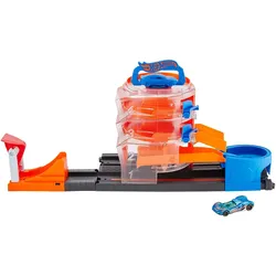 Hot Wheels - Parkhaus - City Super Spin inkl. einem Fahrzeug