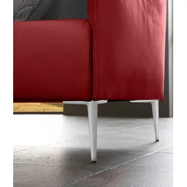 W.Schillig Couch Leder 2-Sitzer Rot