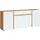 Home Affaire Morongo 200,7 x 86 x 39,6 cm Eiche kraft Gold / Weiß alpin